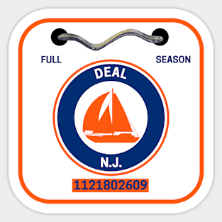 Deal New Jersey Beach Badge Sticker